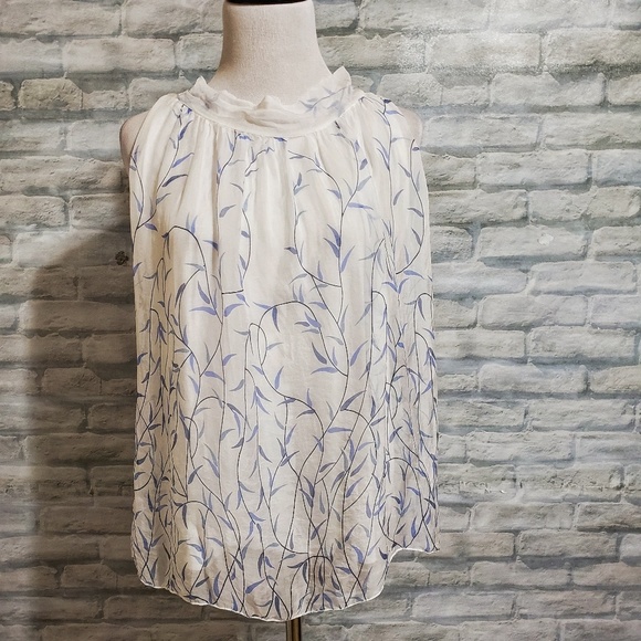 Elena Baldi Tops - Elena Baldi silk top, sleeveless, high neck